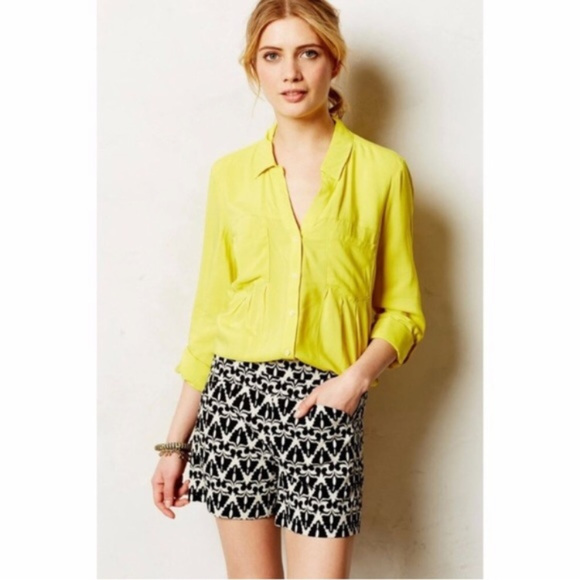 Anthropologie Maeve Islet Buttondown in Orange - S - Picture 2 of 8